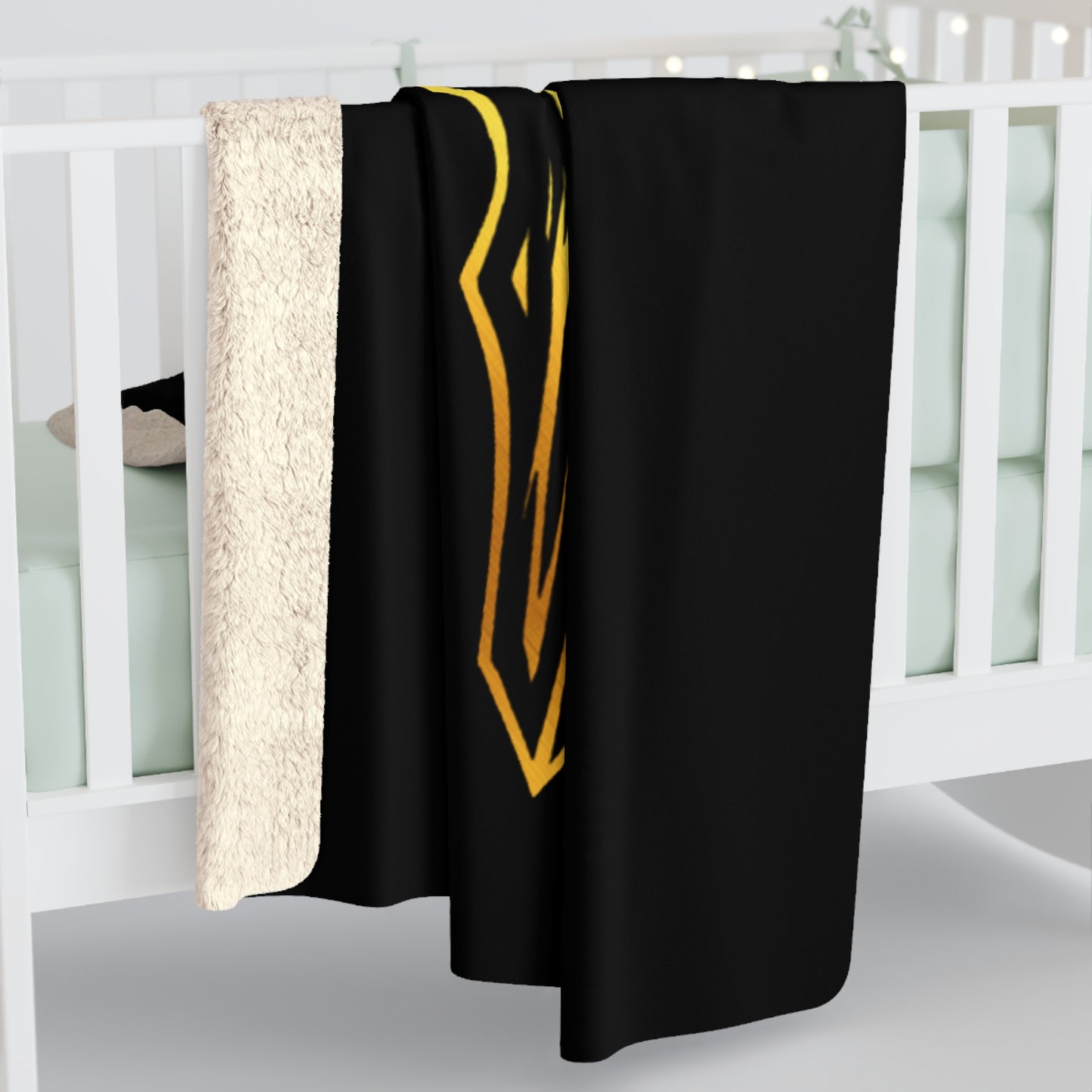 Butchers Sherpa Fleece Blanket - Black