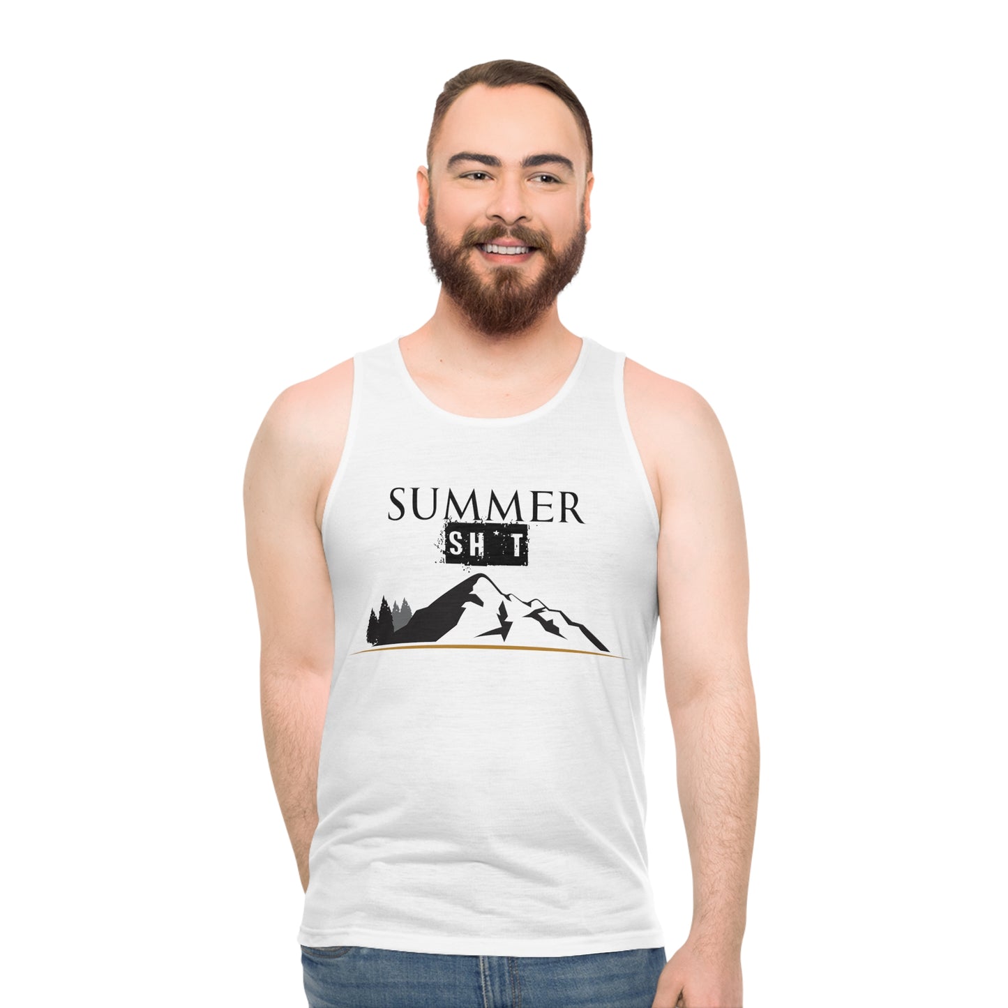 White Unisex Summer Sh*t Tank Top - up to size 4XL!
