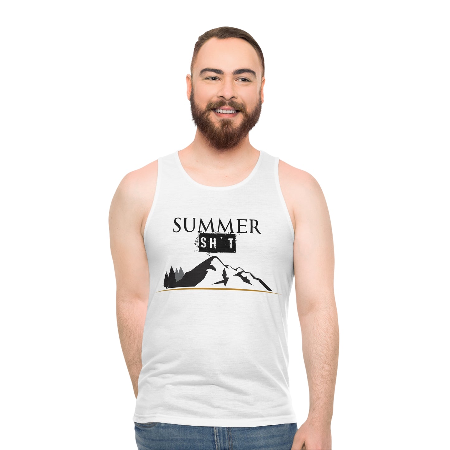 White Unisex Summer Sh*t Tank Top - up to size 4XL!