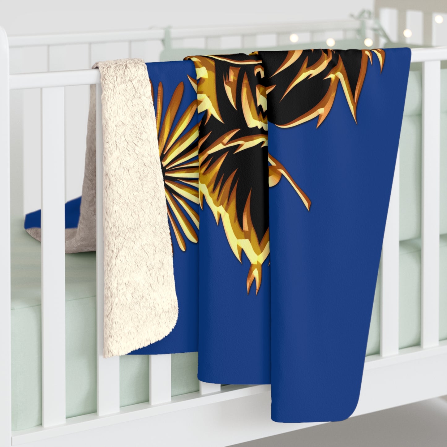 Beasts Sherpa Fleece Blanket - Dark Blue