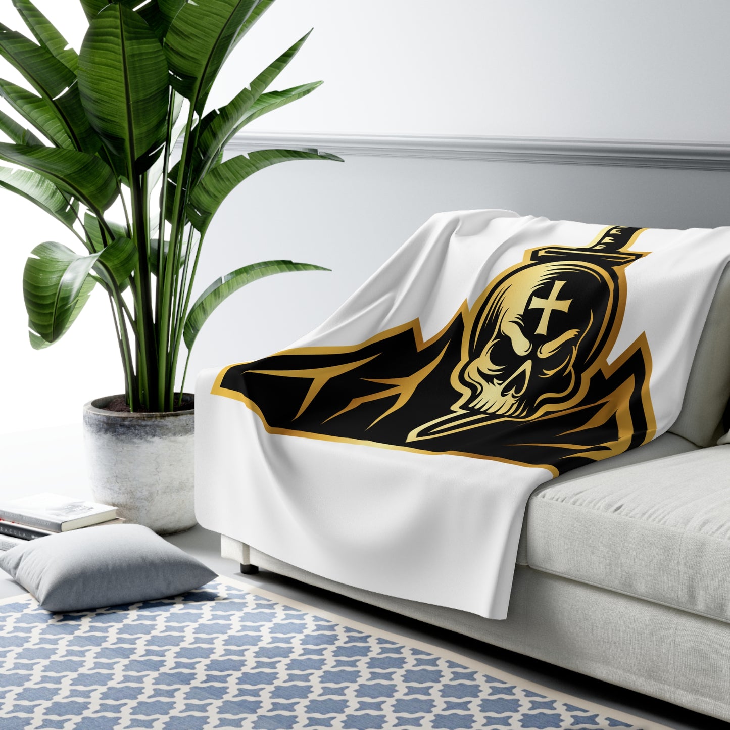 Bastards Sherpa Fleece Blanket - White