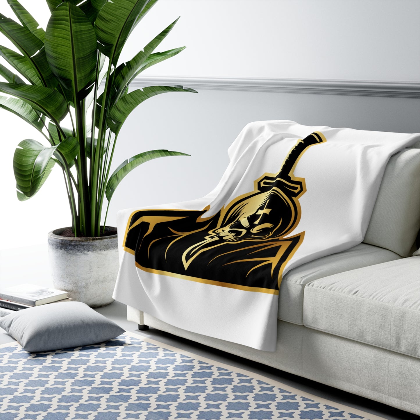 Bastards Sherpa Fleece Blanket - White