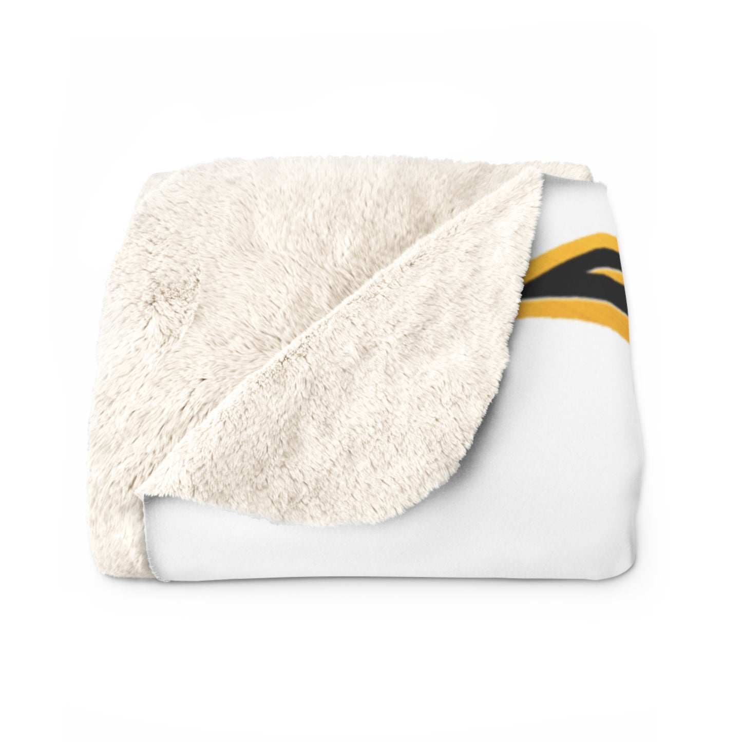 Butchers Sherpa Fleece Blanket - White