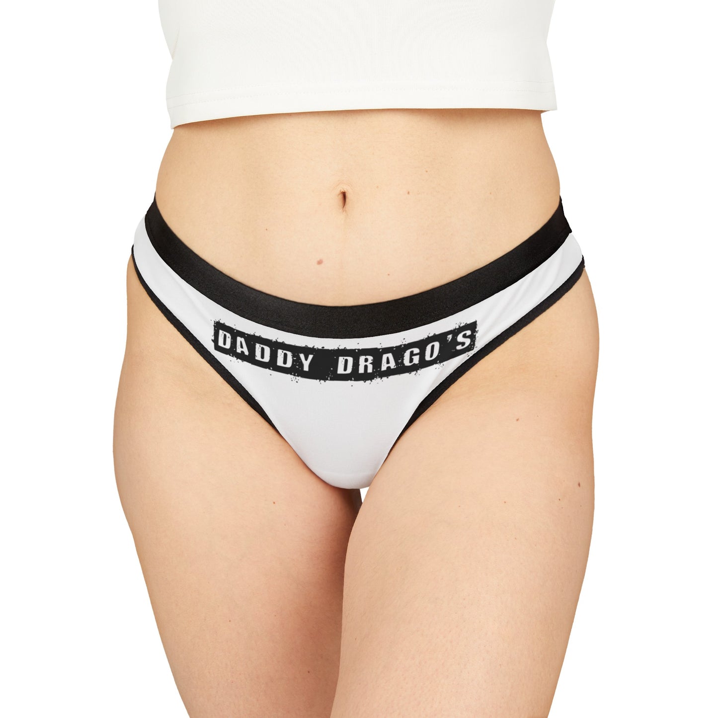 Women's Thong -- Daddy Drago's (White)