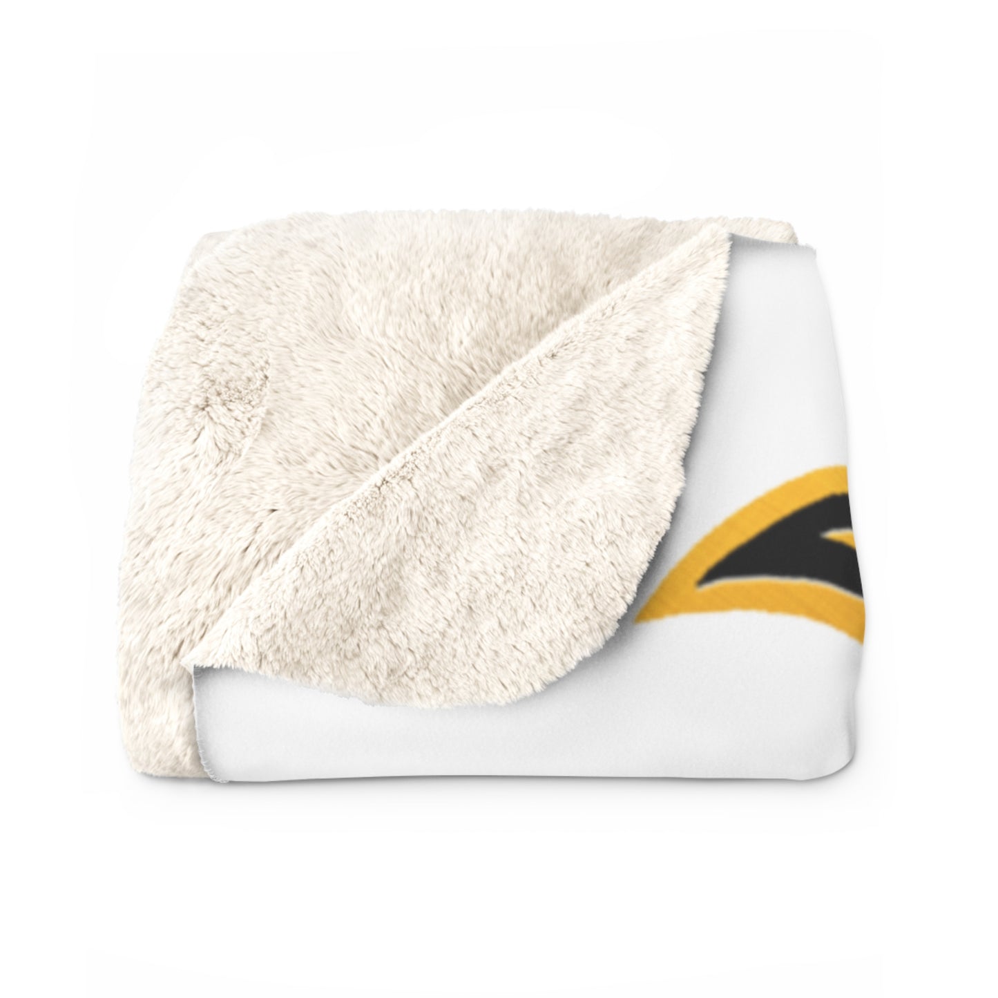 Butchers Sherpa Fleece Blanket - White