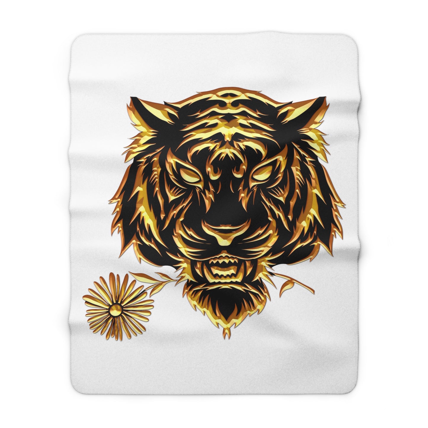 Beasts Sherpa Fleece Blanket - White
