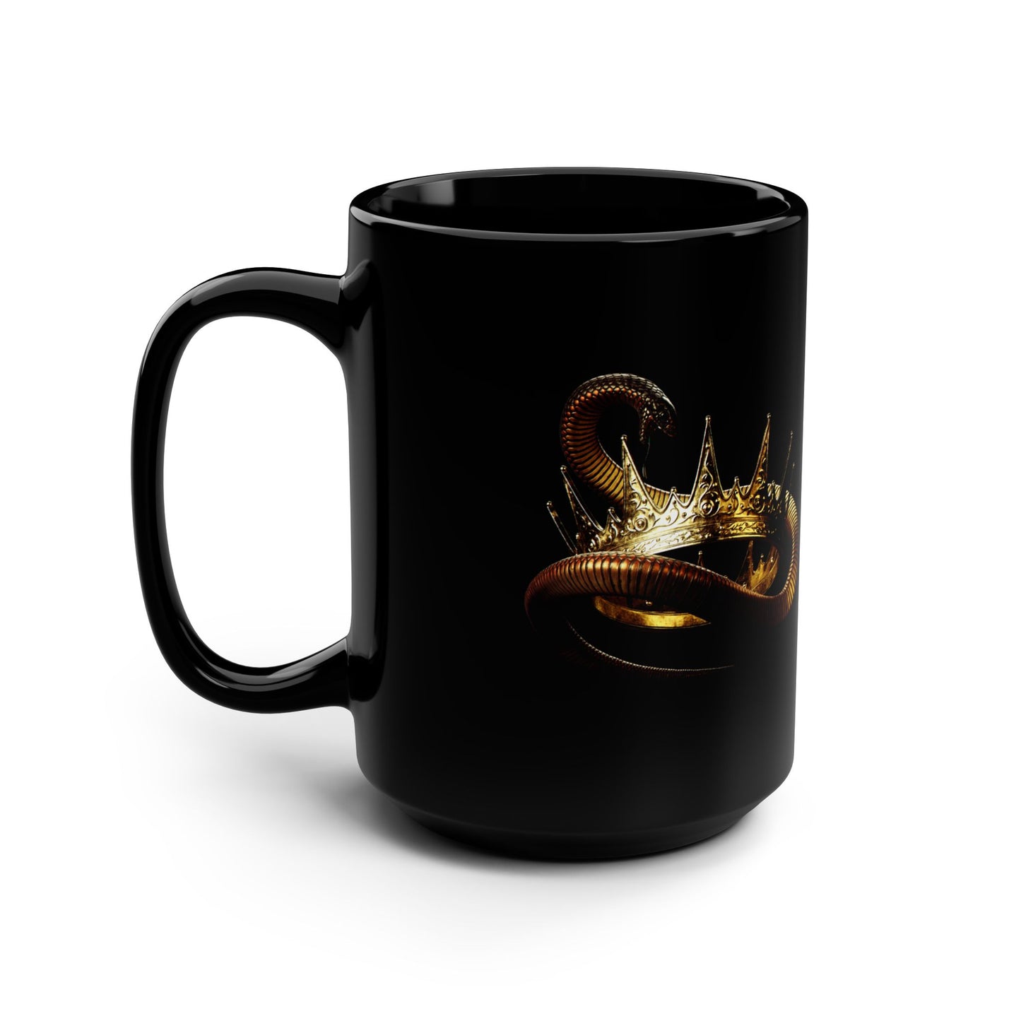 Kings Black Ceramic Mug, 15oz