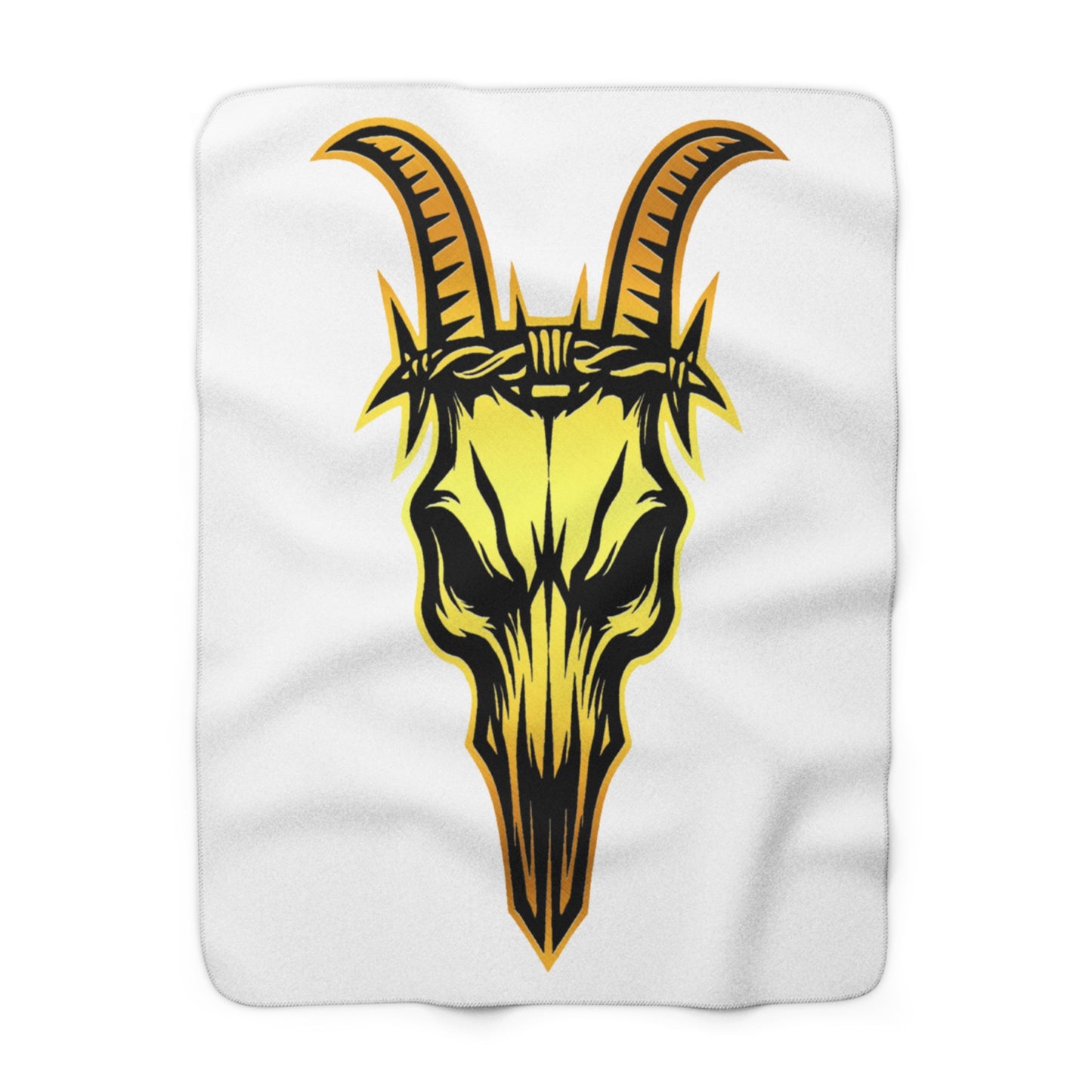 Butchers Sherpa Fleece Blanket - White