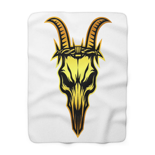 Butchers Sherpa Fleece Blanket - White