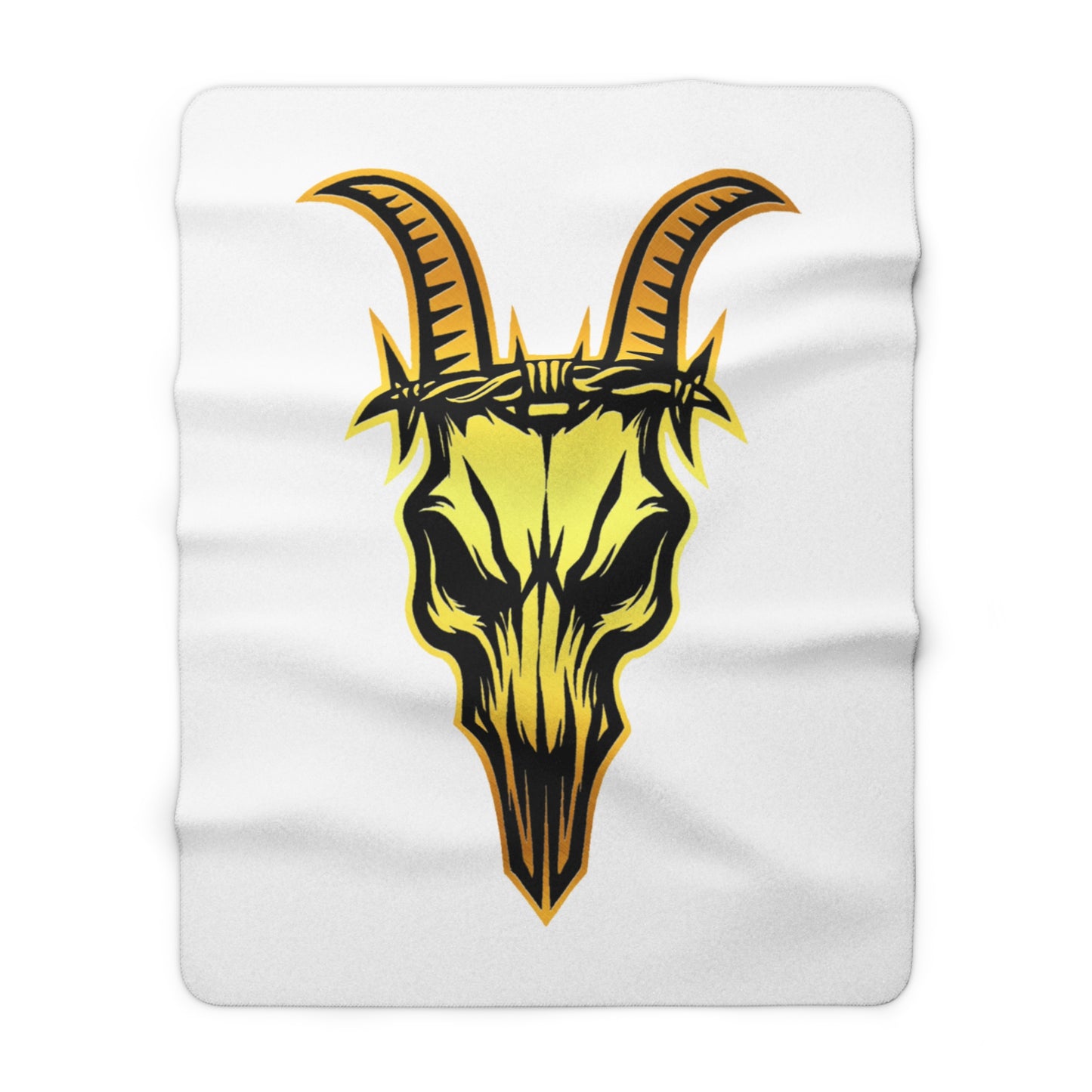 Butchers Sherpa Fleece Blanket - White