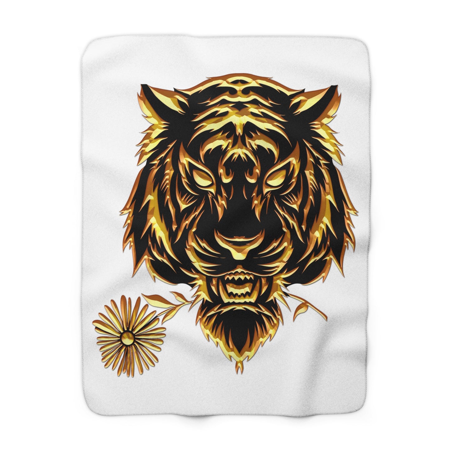 Beasts Sherpa Fleece Blanket - White