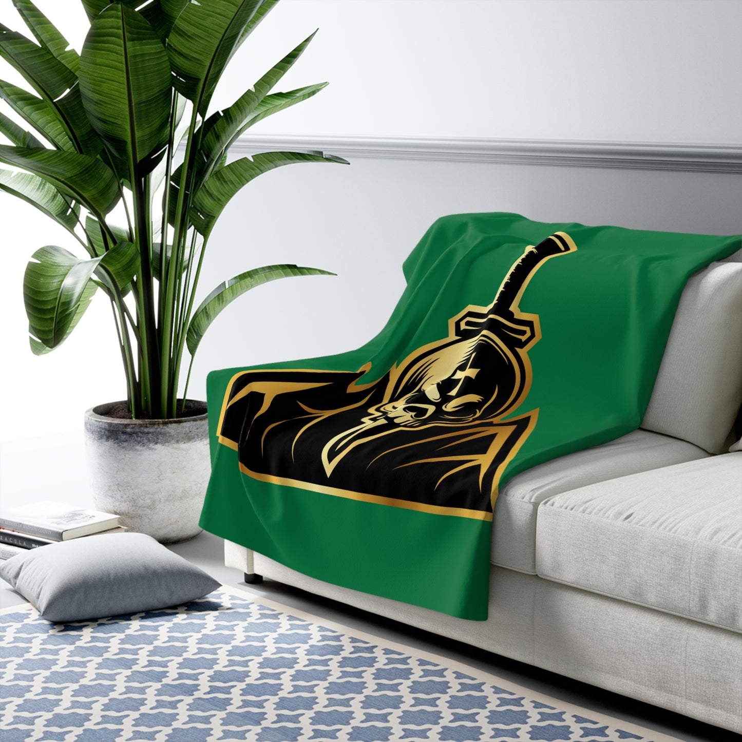 Bastards Sherpa Fleece Blanket - Dark Green