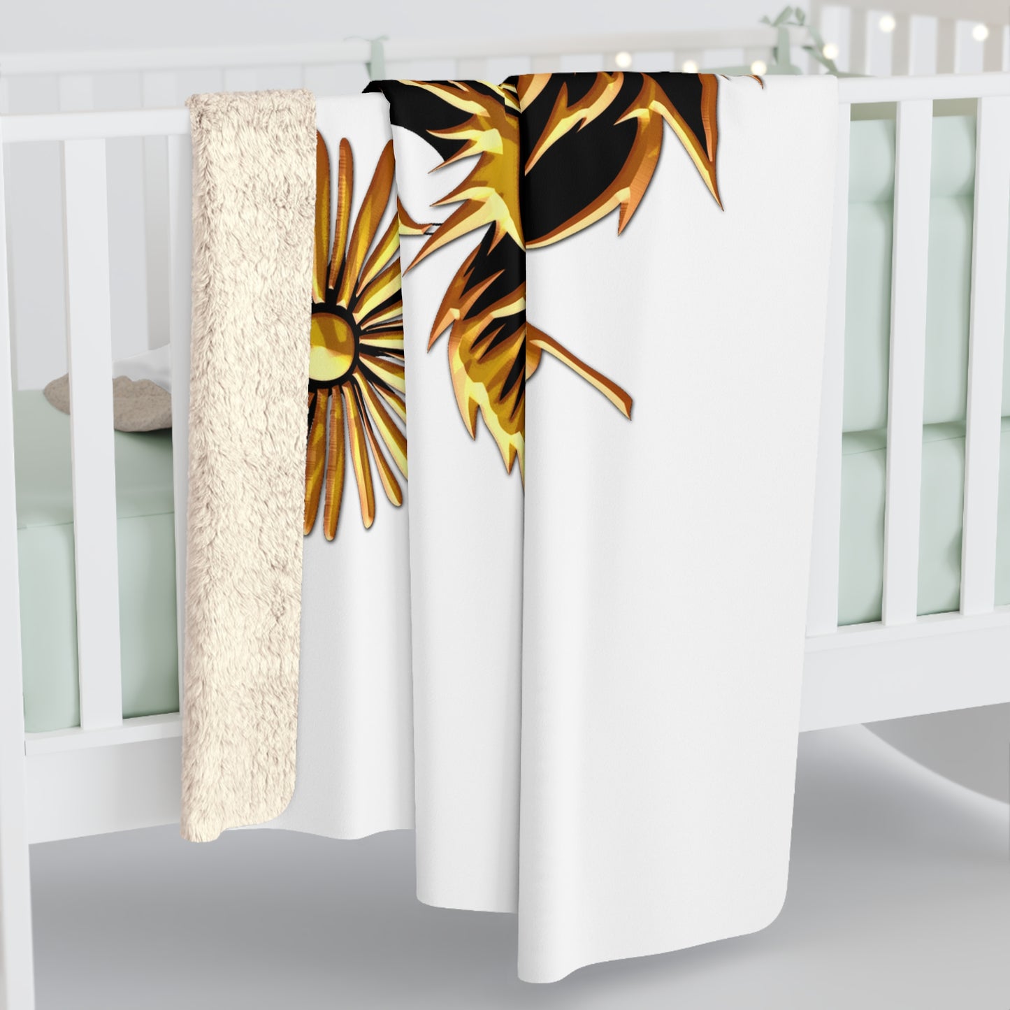 Beasts Sherpa Fleece Blanket - White