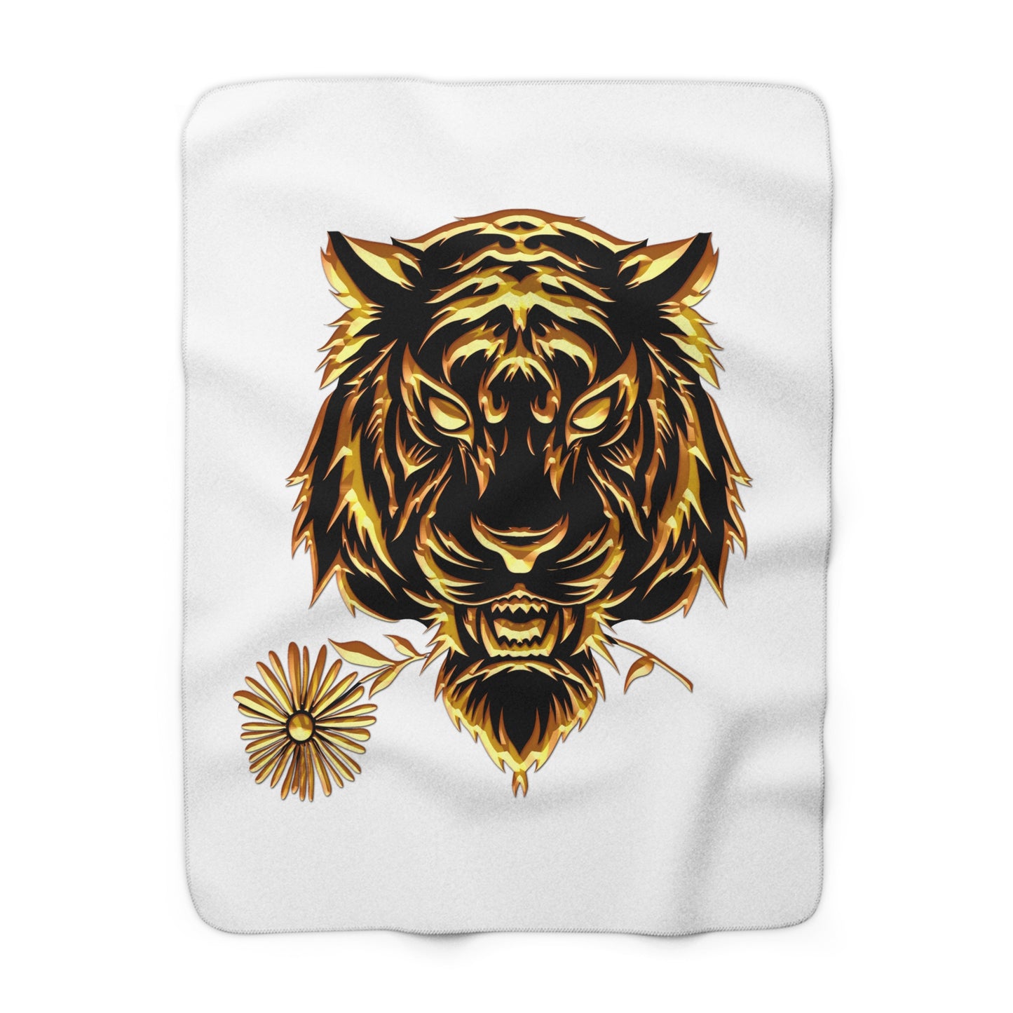 Beasts Sherpa Fleece Blanket - White