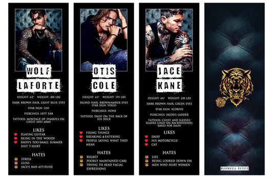 Beasts Bookmarks Set of 3: Wolf, Otis, and Jace