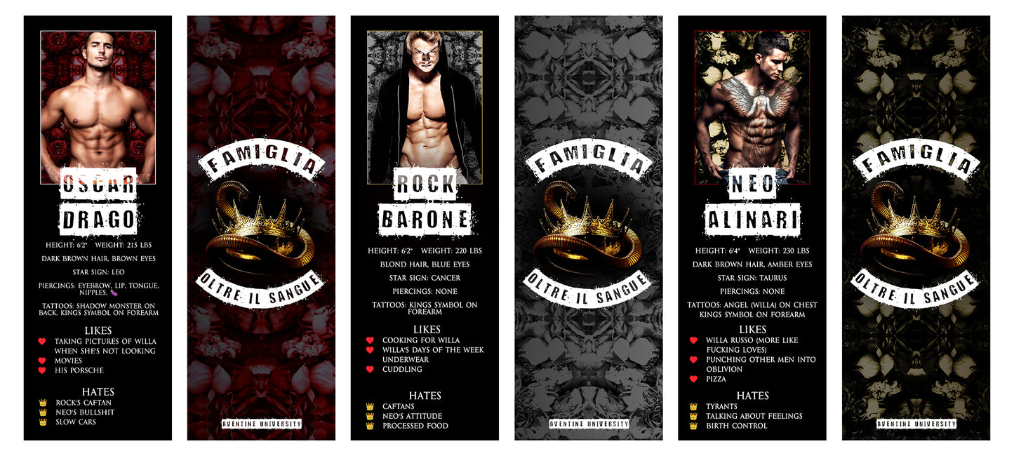 Kings Bookmarks Set of 3: Oscar, Rock, and Neo