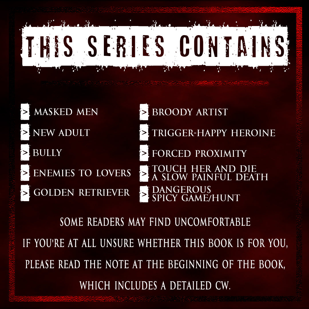 PRE-ORDER Blackwell Butchers Unmasked Series: A Dark College Bully Romance - SIGNED UNMASKED PAPERBACKS (Books 1-3)
